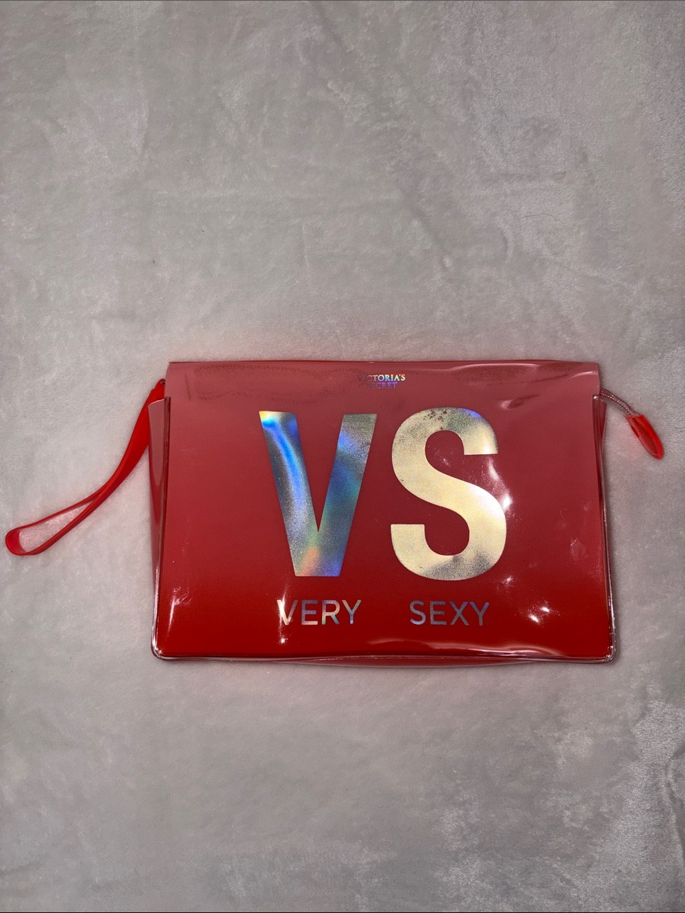 Victoria's Secret Red 'VS' Holographic Cosmetic Clutch